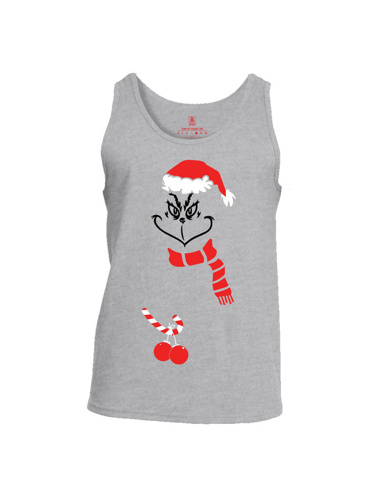 Battleraddle Grinch Christmas Balls Red Sleeves Men Cotton Cotton Tank Top