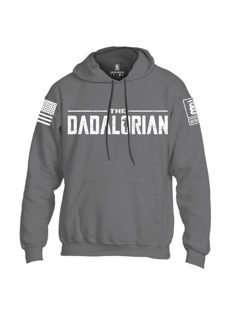 Battleraddle The Dadalorian  White Sleeves Uni Cotton Blended Hoodie With Pockets