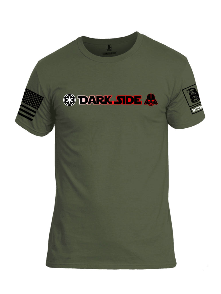 Battleraddle Darkside Black Sleeves Men Cotton Crew Neck T-Shirt