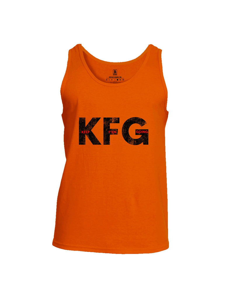 Battleraddle Keep F'Kn Going Black Sleeves Men Cotton Cotton Tank Top