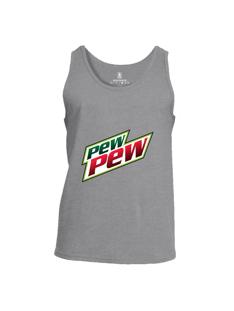 Battleraddle Pew Pew White Sleeves Men Cotton Cotton Tank Top