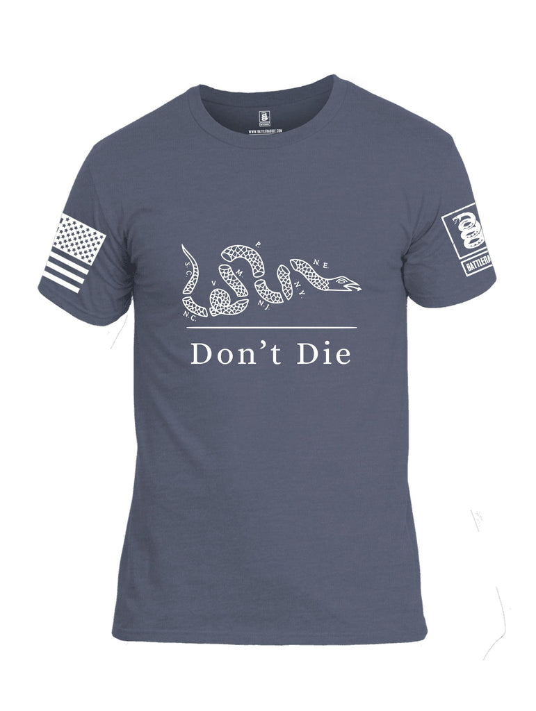 Battleraddle Dont Die White Sleeves Men Cotton Crew Neck T-Shirt