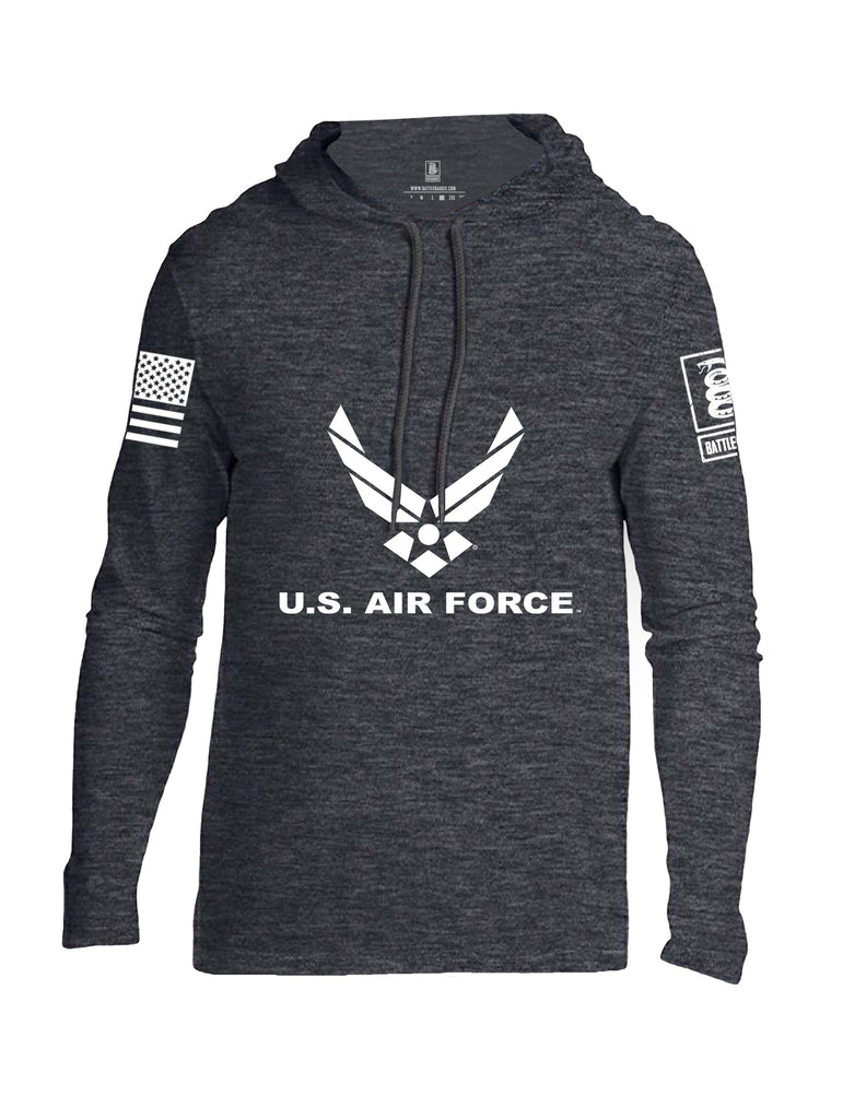 Battleraddle Us Air Force White Sleeves Men Cotton Thin Cotton Lightweight Hoodie