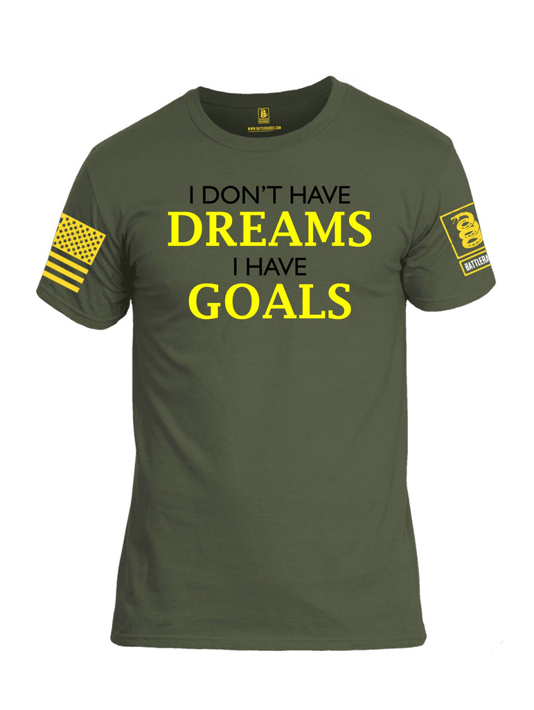 Battleraddle I Don'T Have Dreams Yellow Sleeves Men Cotton Crew Neck T-Shirt