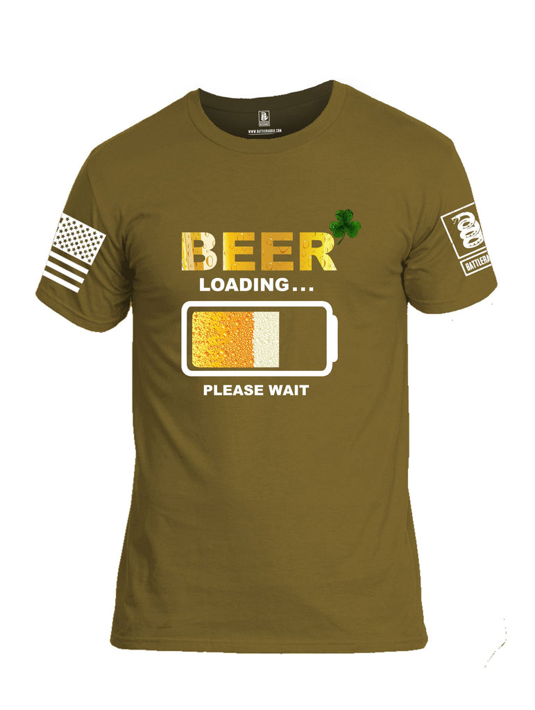 Battleraddle Beer White Sleeves Men Cotton Crew Neck T-Shirt