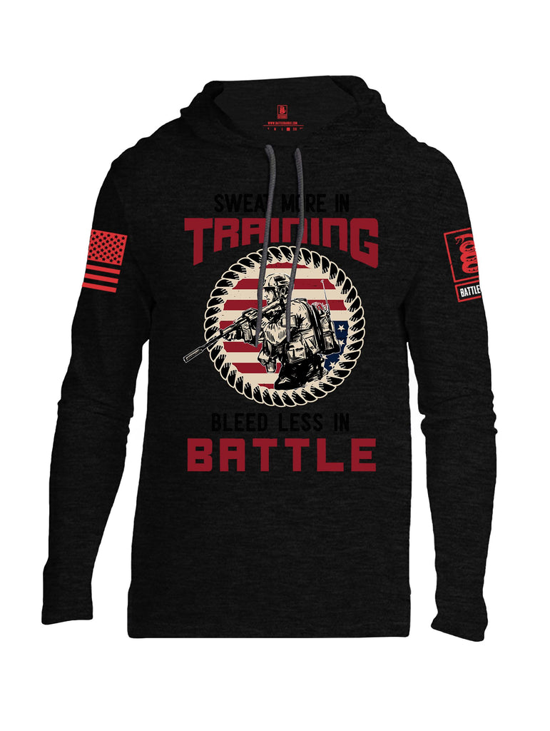 Battleraddle Sweat More In Training  Red Sleeves Men Cotton Thin Cotton Lightweight Hoodie