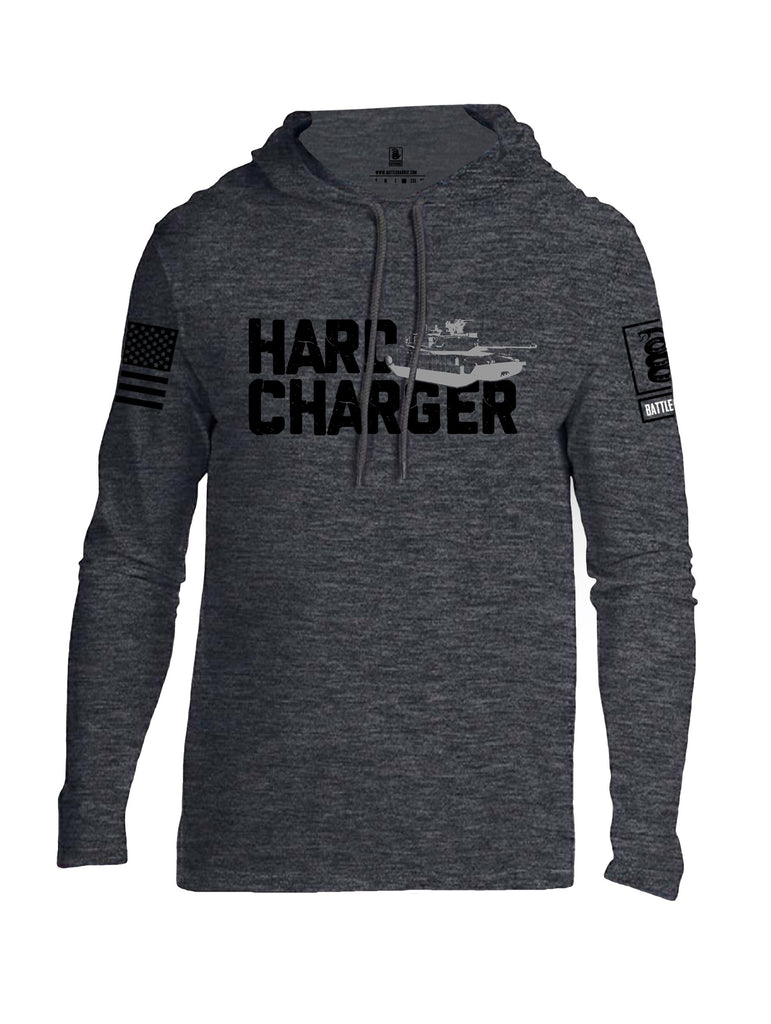 Battleraddle Hard Charger Black Sleeves Men Cotton Thin Cotton Lightweight Hoodie