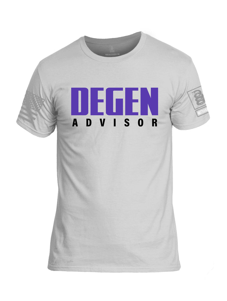 Battleraddle Degen Advisor Grey Sleeves Men Cotton Crew Neck T-Shirt