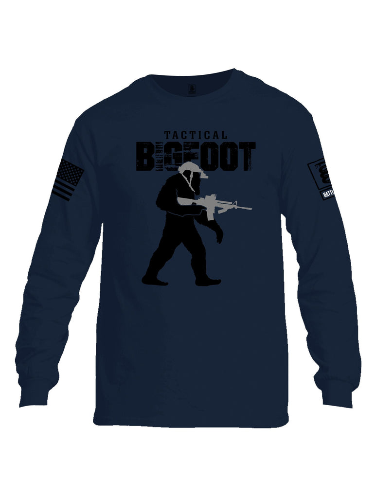 Battleraddle Tactical Bigfoot Black Sleeves Men Cotton Crew Neck Long Sleeve T Shirt