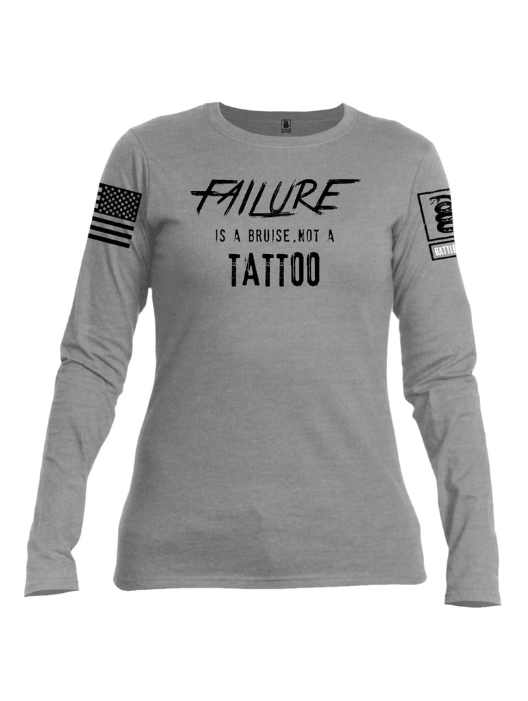 Battleraddle Failure Is A Bruise Black Sleeves Women Cotton Crew Neck Long Sleeve T Shirt