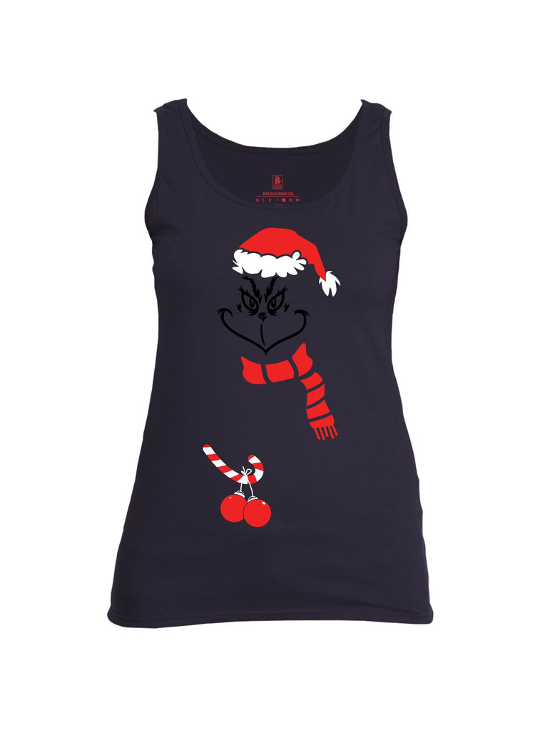 Battleraddle Grinch Christmas Balls Red Sleeves Women Cotton Cotton Tank Top