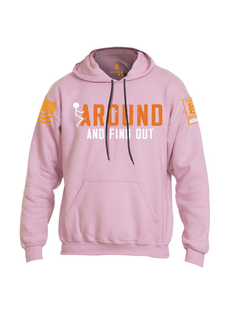 Battleraddle Around And Find Out Orange Sleeves Uni Cotton Blended Hoodie With Pockets