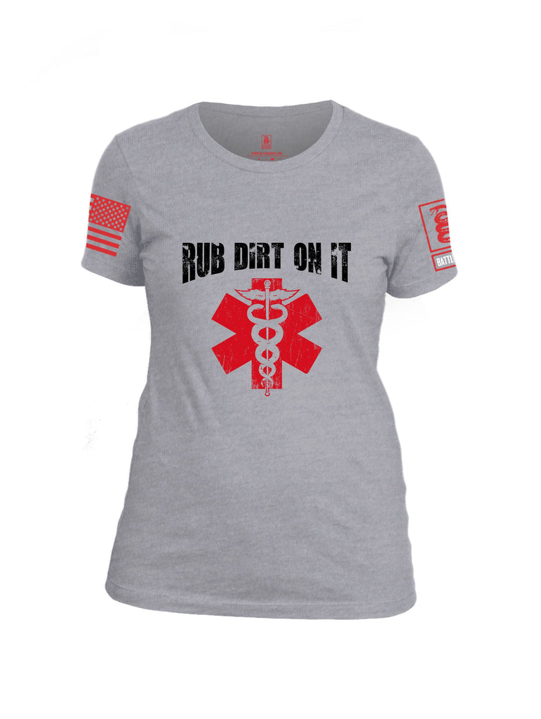 Battleraddle Rub Dirt On It Red Sleeves Women Cotton Crew Neck T-Shirt