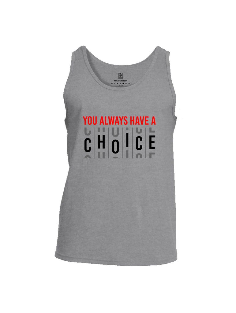 Battleraddle You Always Have A Choice Black Sleeves Men Cotton Cotton Tank Top