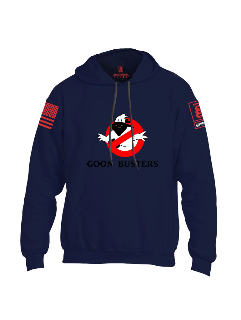 Battleraddle Goon Busters  Red Sleeves Uni Cotton Blended Hoodie With Pockets