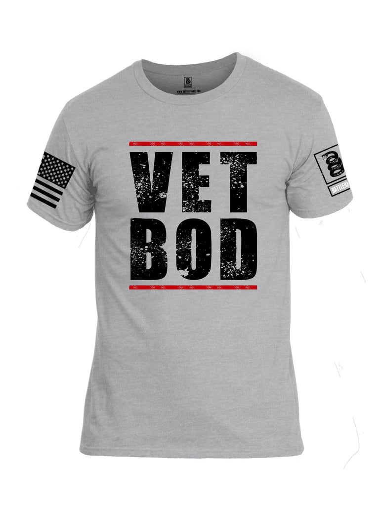 Battleraddle Vet Bod  Black Sleeves Men Cotton Crew Neck T-Shirt