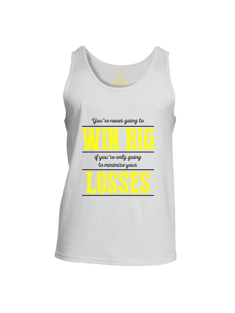 Battleraddle You'Re Never Going To Win Big  Yellow Sleeves Men Cotton Cotton Tank Top