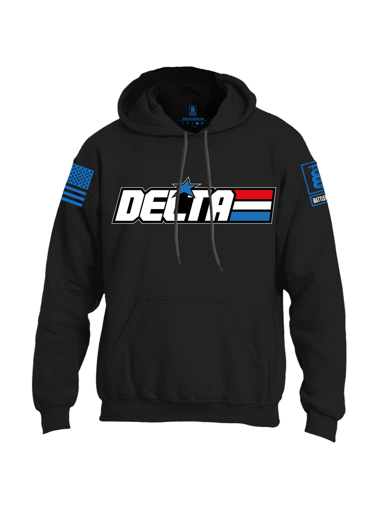 Battleraddle Delta Gi Joe Mid Blue Sleeves Uni Cotton Blended Hoodie With Pockets