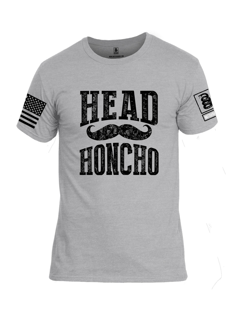 Battleraddle Head Honcho  Black Sleeves Men Cotton Crew Neck T-Shirt