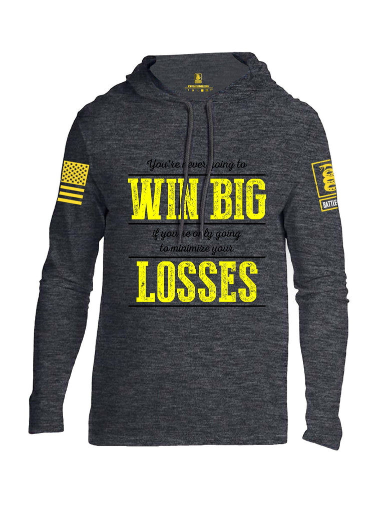 Battleraddle You'Re Never Going To Win Big  Yellow Sleeves Men Cotton Thin Cotton Lightweight Hoodie