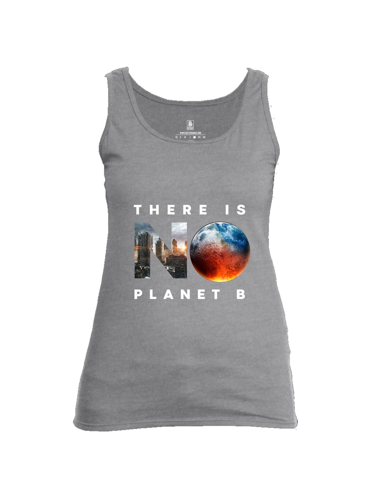 Battleraddle There Is No Planet B White Sleeves Women Cotton Cotton Tank Top