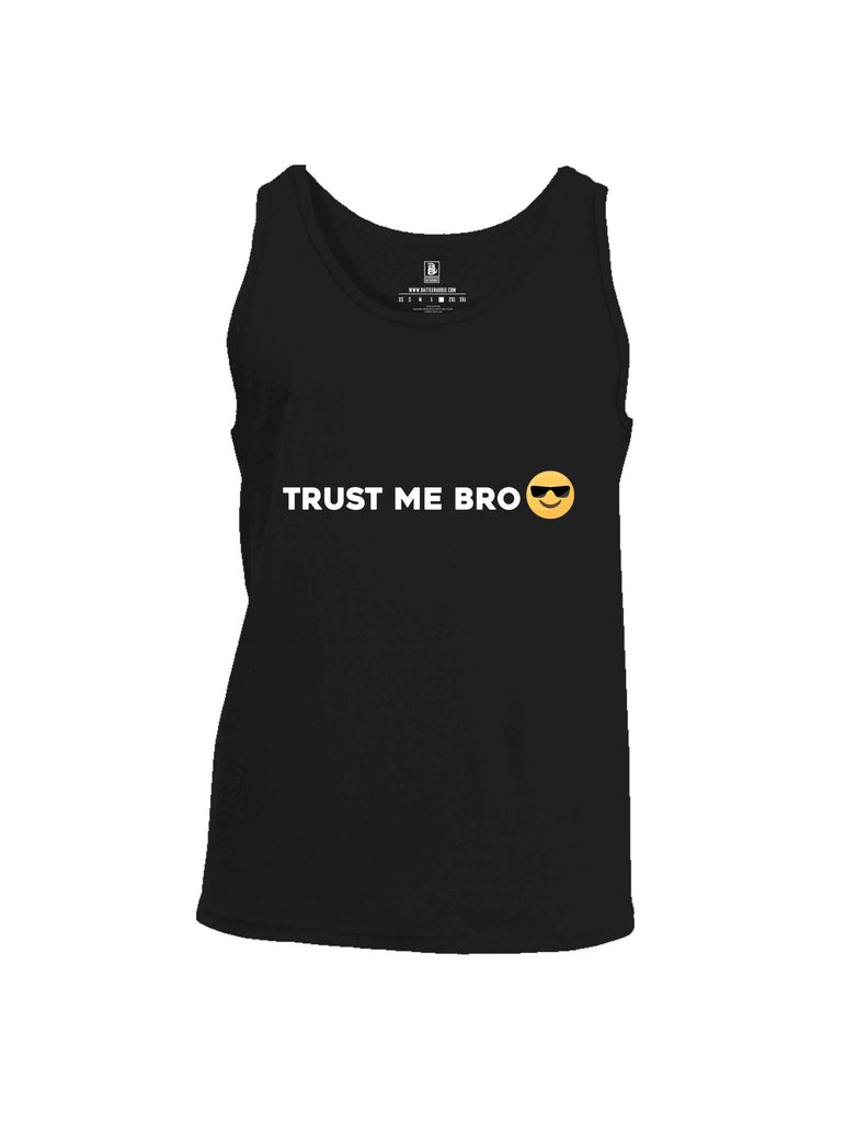 Battleraddle Trust Me Bro White Sleeves Men Cotton Cotton Tank Top