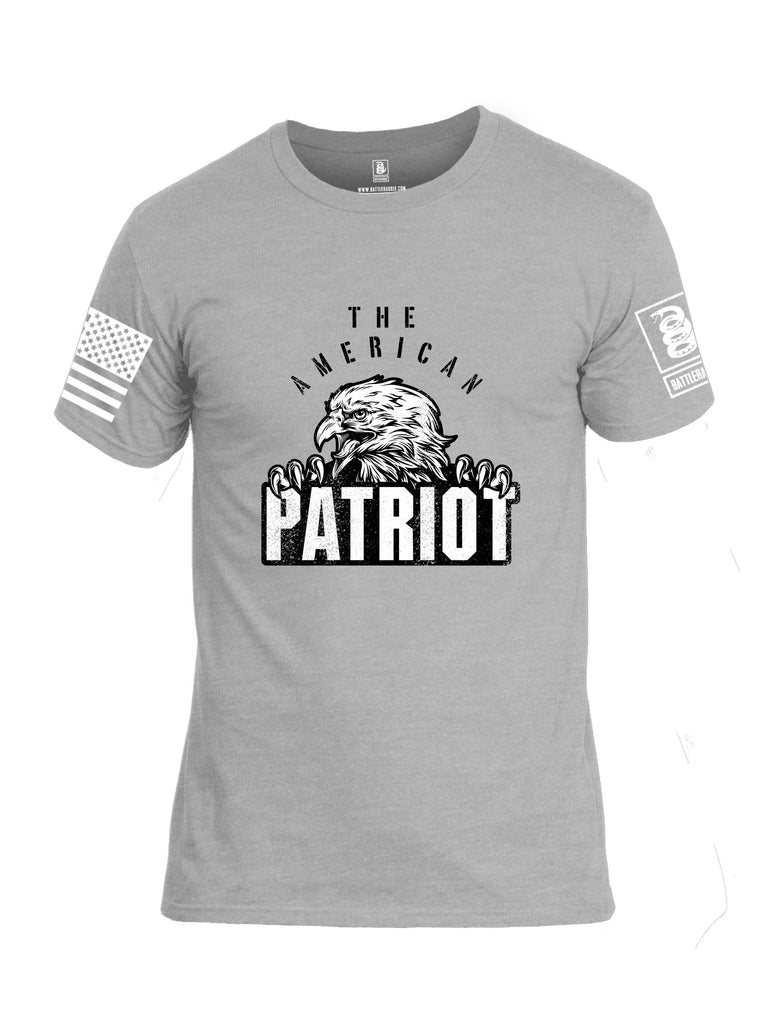 Battleraddle The Original American Patriot White Sleeves Men Cotton Crew Neck T-Shirt