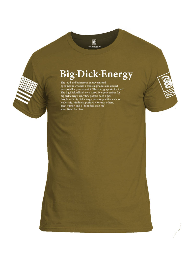 Battleraddle Big Dick Energy White Sleeves Men Cotton Crew Neck T-Shirt