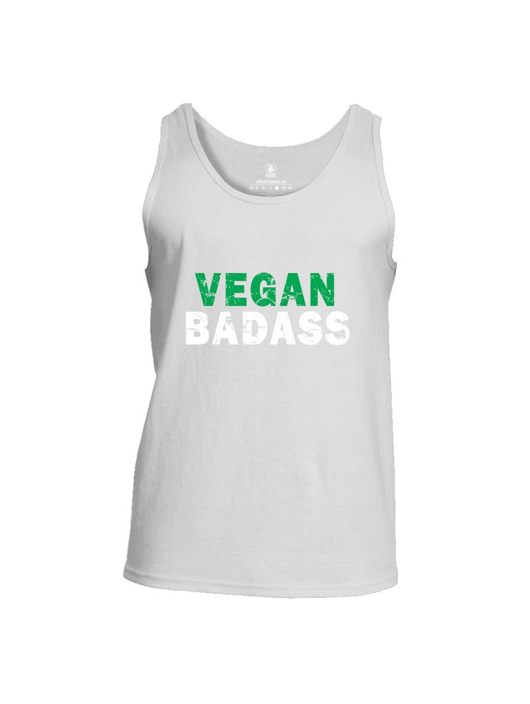 Battleraddle Vegan Badass White {sleeve_color} Sleeves Men Cotton Cotton Tank Top