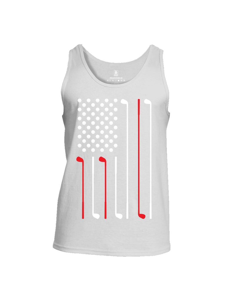 Battleraddle Golf Flag White {sleeve_color} Sleeves Men Cotton Cotton Tank Top