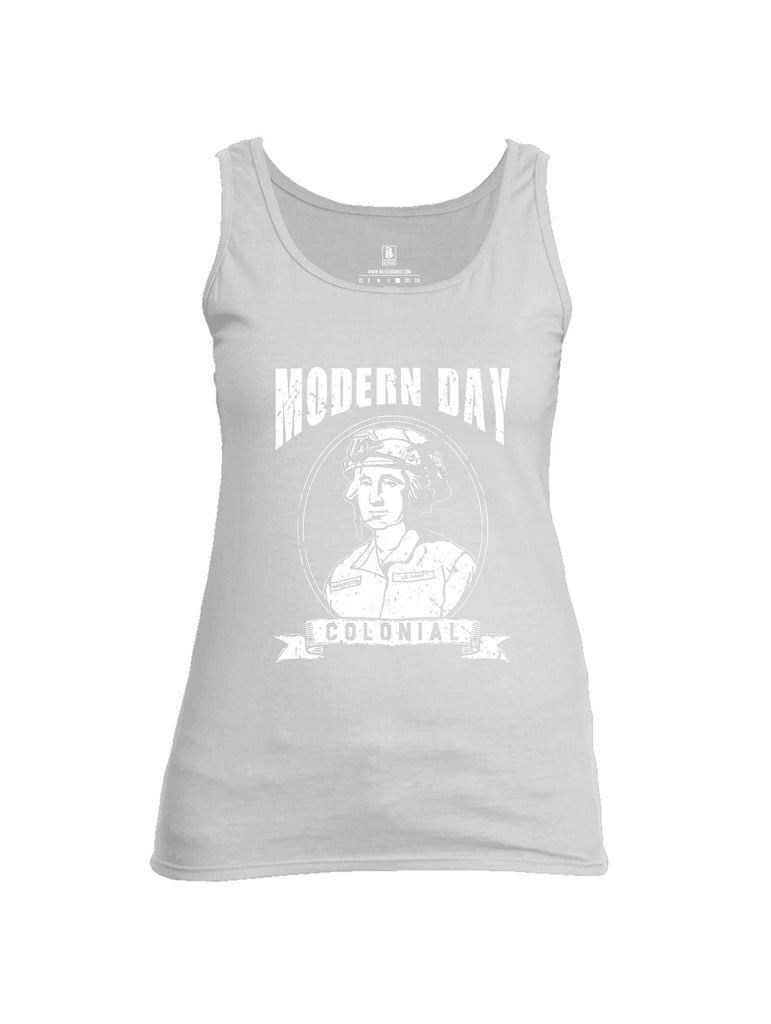 Battleraddle Modern Day Colonial White Sleeves Women Cotton Cotton Tank Top
