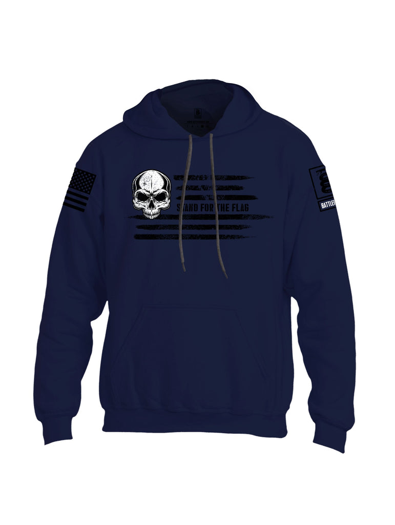 Battleraddle Stand For The Flag Black Sleeves Uni Cotton Blended Hoodie With Pockets