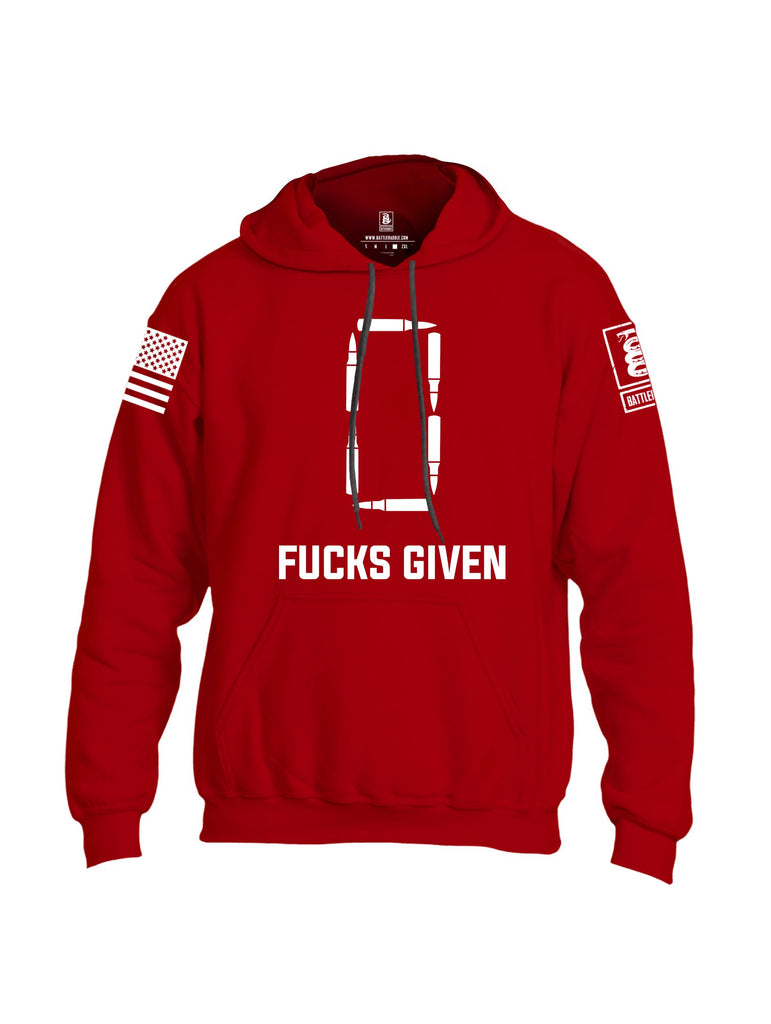Battleraddle 0 Fucks Given White Sleeves Uni Cotton Blended Hoodie With Pockets