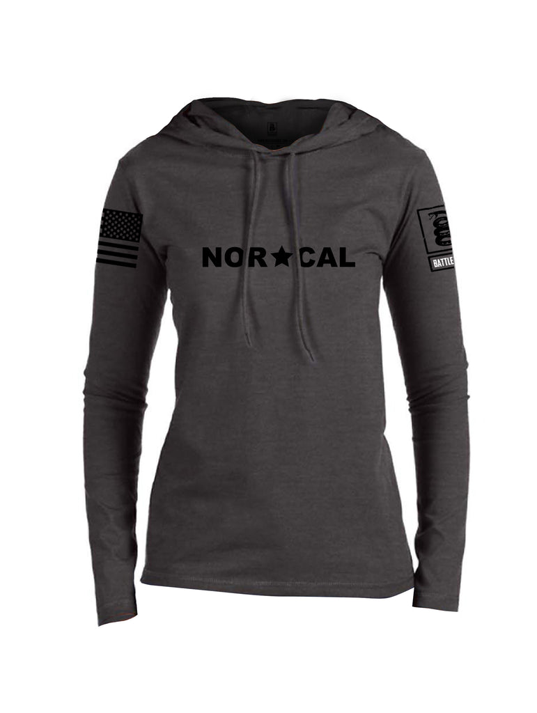 Battleraddle Nor Cal {sleeve_color} Sleeves Women Cotton Thin Cotton Lightweight Hoodie