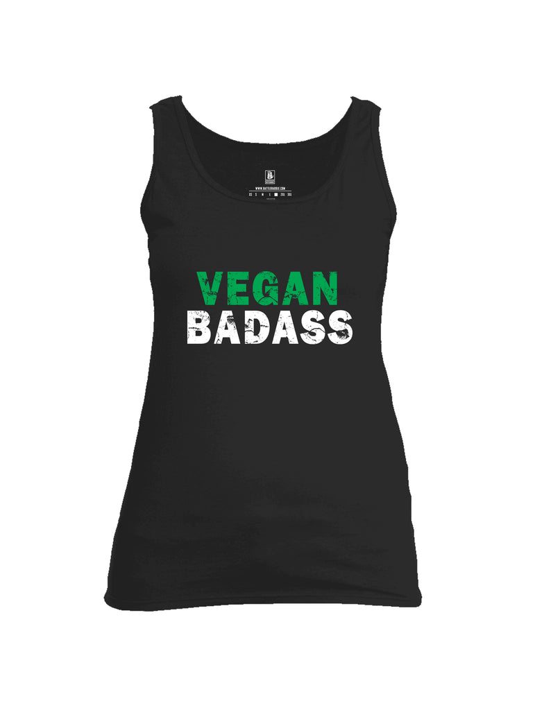 Battleraddle Vegan Badass White {sleeve_color} Sleeves Women Cotton Cotton Tank Top