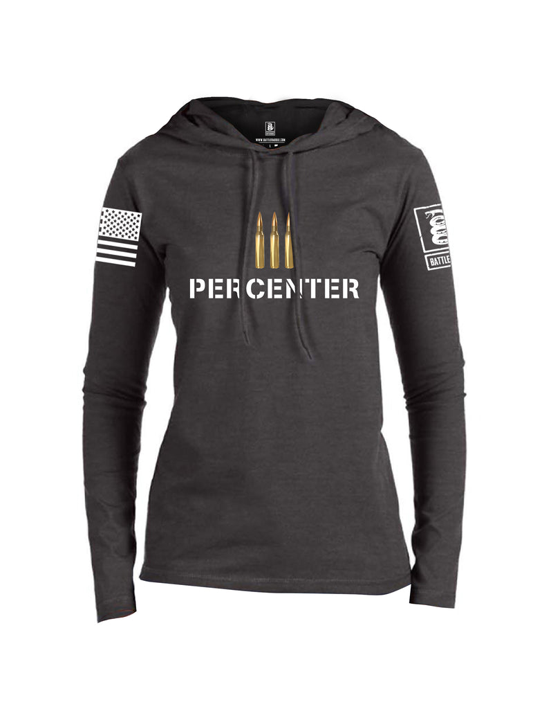Battleraddle Iii Percenter White {sleeve_color} Sleeves Women Cotton Thin Cotton Lightweight Hoodie