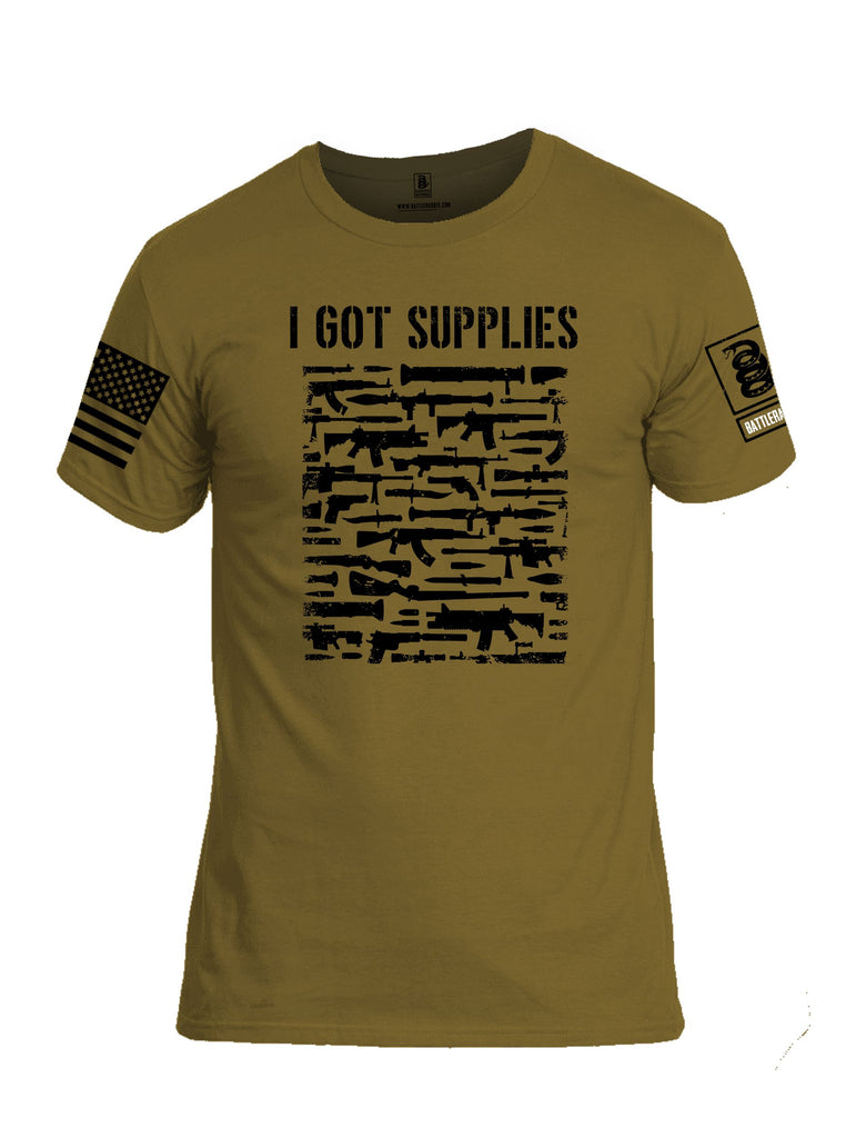 Battleraddle I Got Supplies Black Sleeves Men Cotton Crew Neck T-Shirt