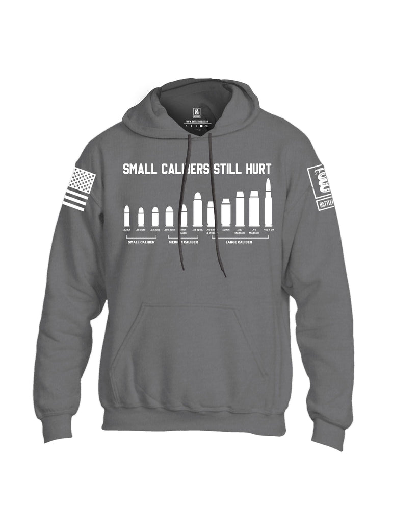 Battleraddle Small Calibers Still Hurt White Sleeves Uni Cotton Blended Hoodie With Pockets