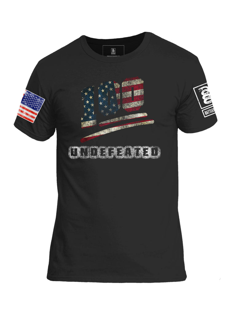Battleraddle 100 Undefeated Mens Cotton Crew Neck T Shirt - Battleraddle® LLC