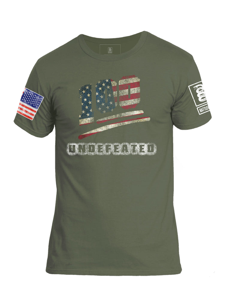 Battleraddle 100 Undefeated Mens Cotton Crew Neck T Shirt - Battleraddle® LLC