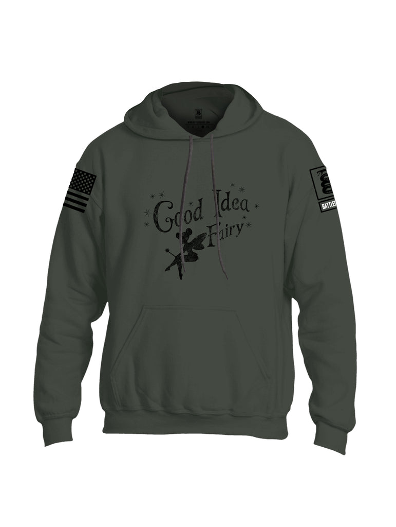 Battleraddle Good Idea Fairy Black {sleeve_color} Sleeves Uni Cotton Blended Hoodie With Pockets