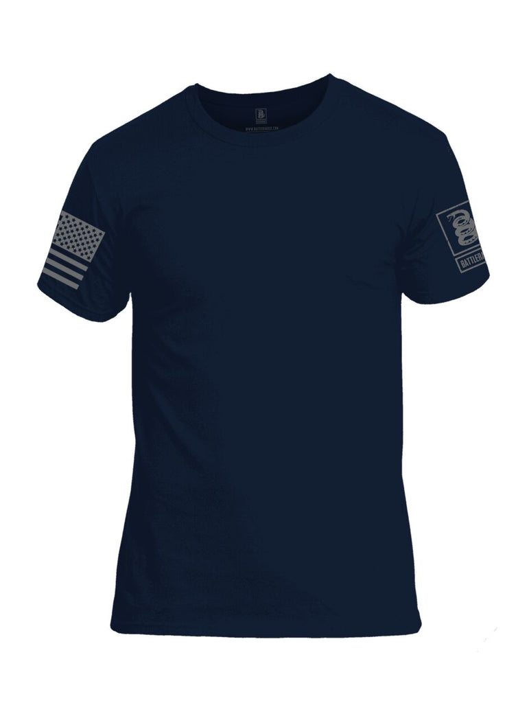 Battleraddle Care Custody Control V3 Grey Sleeve Print Mens Cotton Crew Neck T Shirt - Battleraddle® LLC