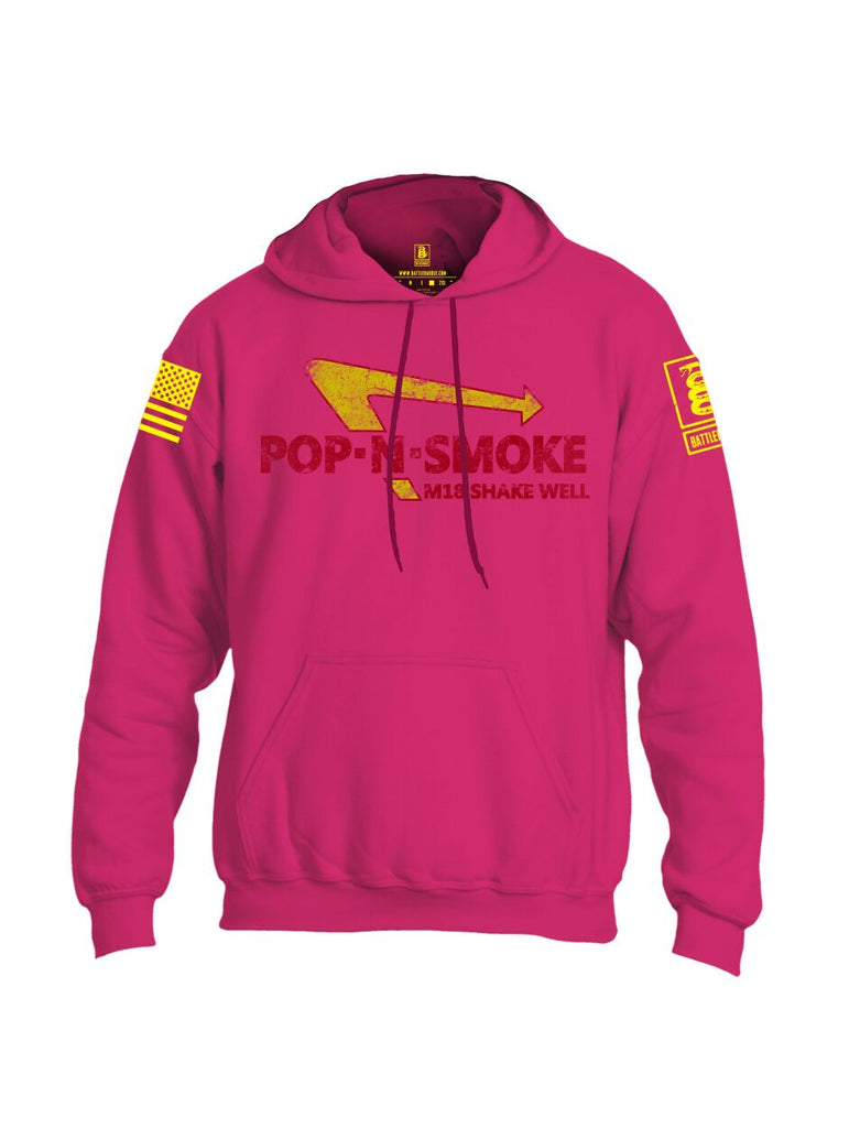 Battleraddle Pop-N-Smoke M18 Shake Well V2 Yellow Sleeve Print Mens Blended Hoodie With Pockets