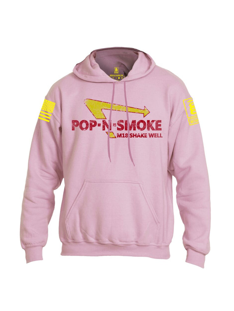 Battleraddle Pop-N-Smoke M18 Shake Well V2 Yellow Sleeve Print Mens Blended Hoodie With Pockets