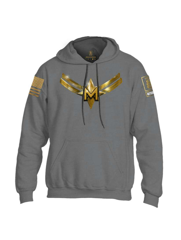 Battleraddle Captain M Brass Sleeve Print Mens Blended Hoodie With Pockets