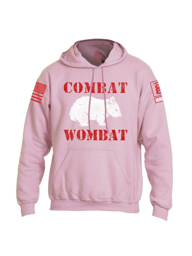 Battleraddle Combat Wombat Red Sleeve Print Mens Blended Hoodie With Pockets