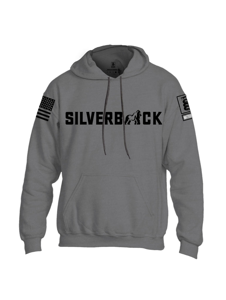 Battleraddle Silverback Black Sleeves Uni Cotton Blended Hoodie With Pockets