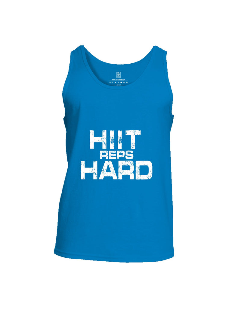 Battleraddle Hiit Reps Hard White Sleeves Men Cotton Cotton Tank Top