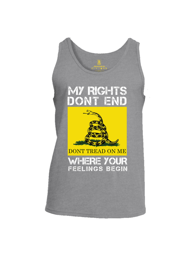 Battleraddle My Rights Dont End Where Your Feelings Begin {sleeve_color} Sleeves Men Cotton Cotton Tank Top