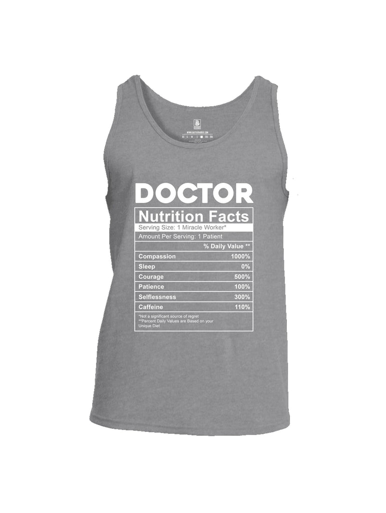 Battleraddle Doctor Nutrition Facts White Sleeves Men Cotton Cotton Tank Top